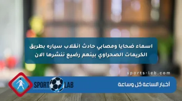 أسماء ضحايا ومصابي حادث انقلاب سيارة بطريق الكريمات الصحراوي بينهم رضيع ننشرها الآن